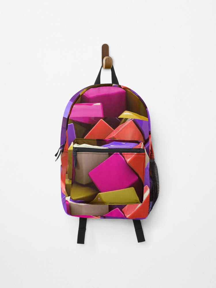 Thumbnail 1 of 3, Backpack, Colorful cubes designed and sold by Gagilix.