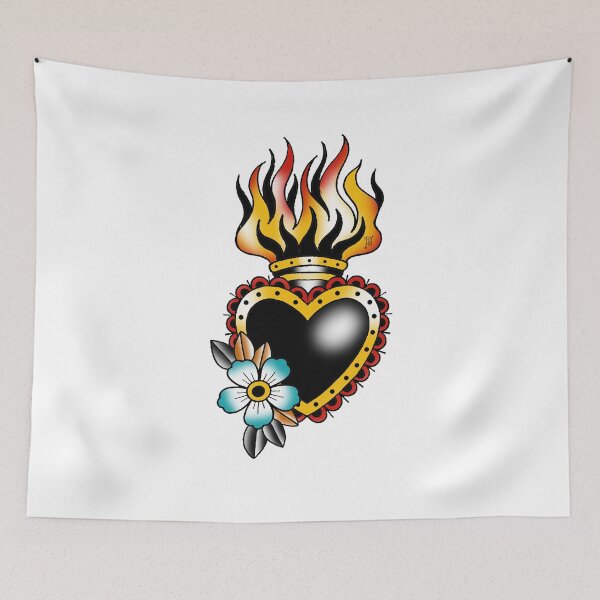 Item preview, Fkj tattoo flash heart designed and sold by franckfkj.