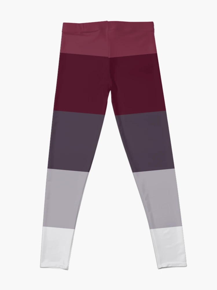 Preppy Trendy Winter Colors Ombre Grey Burgundy red plum stripes Leggings  for Sale by lfang77
