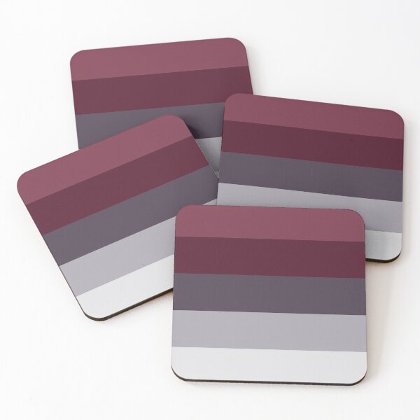Item preview, Preppy Trendy Winter Colors Ombre Grey Burgundy red plum stripes designed and sold by LEILA ART SPACE.