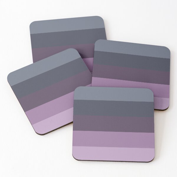 Item preview, preppy Girly Pattern Grey Salte Blue Ombre purple stripes  designed and sold by LEILA ART SPACE.