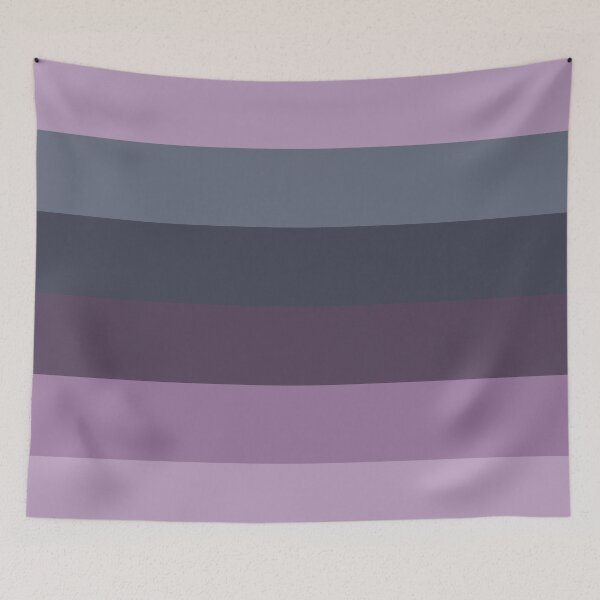 Item preview, preppy Girly Pattern Grey Salte Blue Ombre purple stripes  designed and sold by LEILA ART SPACE.