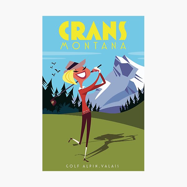 Item preview, Crans Montana Golf poster designed and sold by GAGodel.
