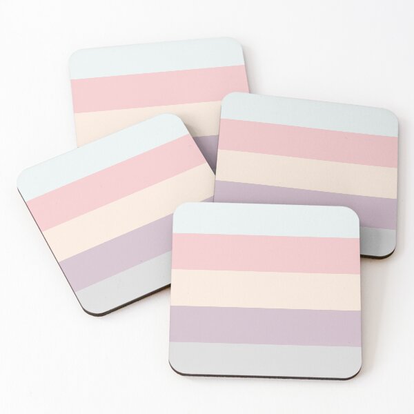 Item preview, preppy Girly Pattern Beige Cream Pink Lilac Ombre Gradient Stripes designed and sold by LEILA ART SPACE.