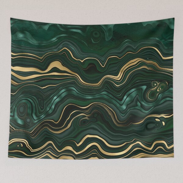 Item preview, Green Colors Malachite Textures with Gold Strata Veining Theme Idea designed and sold by AKAliceArts4289.