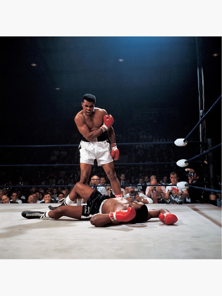 "Muhammad Ali knockout Sonny Liston Fight Poster Design Poster E