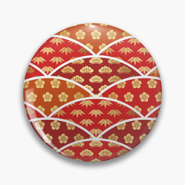 Item preview, Japanese wave pattern red  Geometric  Minimalist designed and sold by Dzhon99.