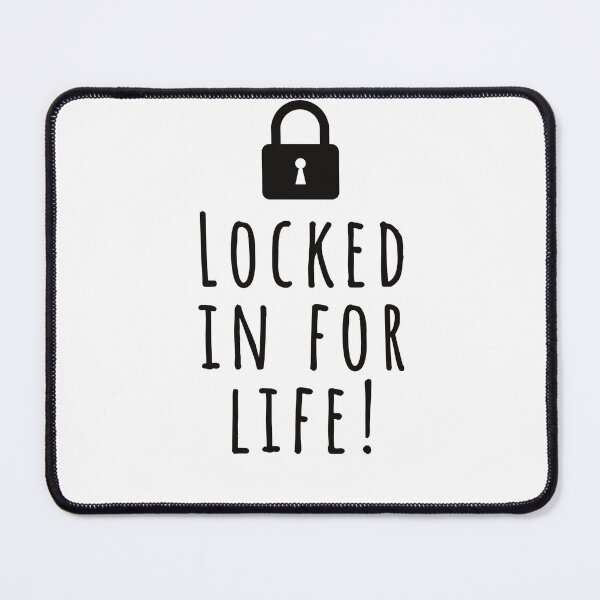 Item preview, LOCKED IN FOR LIFE - LIFE - LOCKER - WEDDING - WEDDIND POSTCARD designed and sold by WeddingStuffArt.