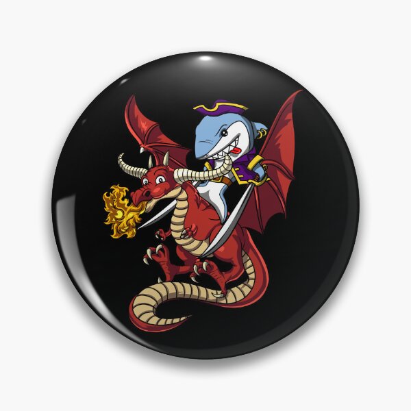 Item preview, Shark Pirate Riding Dragon designed and sold by underheaven.