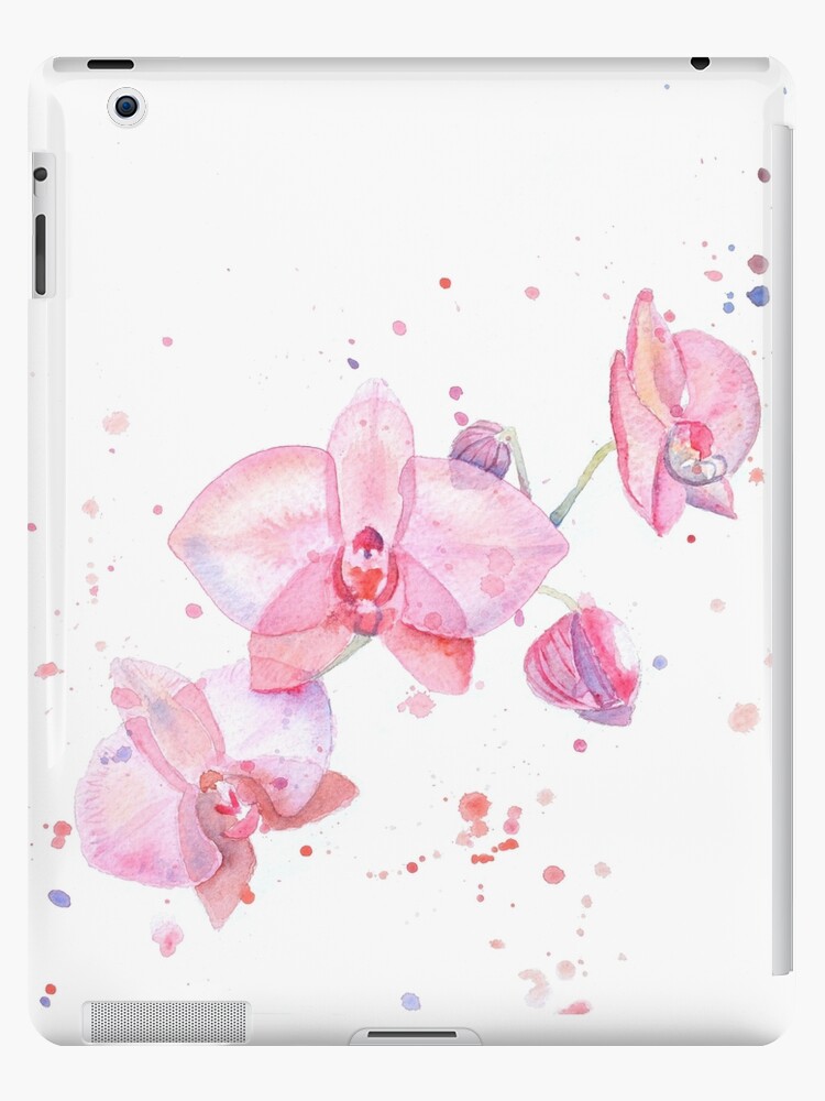Funda y vinilo para iPad «Flores de la orquídea en acuarela» de  cindybarillet | Redbubble