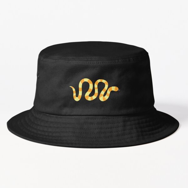 Snazzy snakes on charcoal - fun pattern by Cecca Designs Bucket Hat