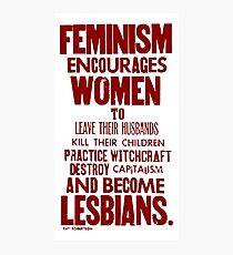Feminism in Wherever Red Photographic Print