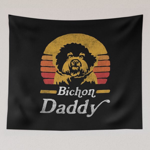 Item preview, Retro Vintage Bichon Frise Daddy designed and sold by More Cute Dogs.