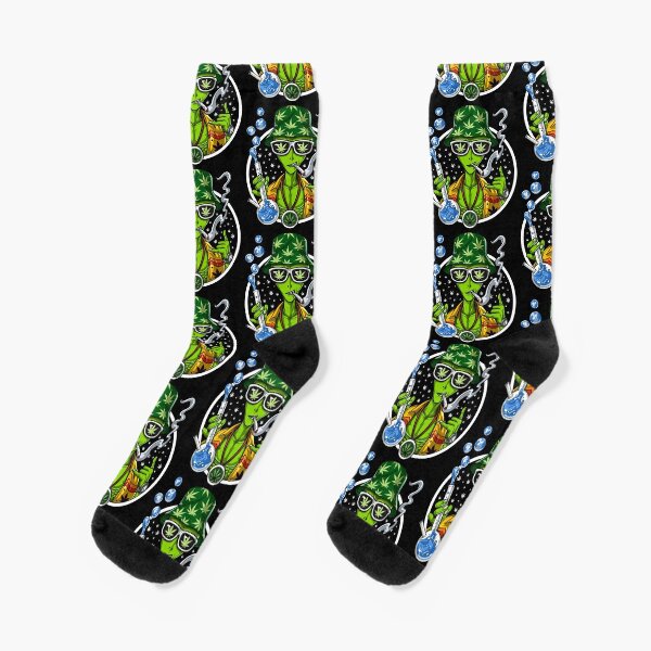 Disover Weed Alien Stoner | Socks