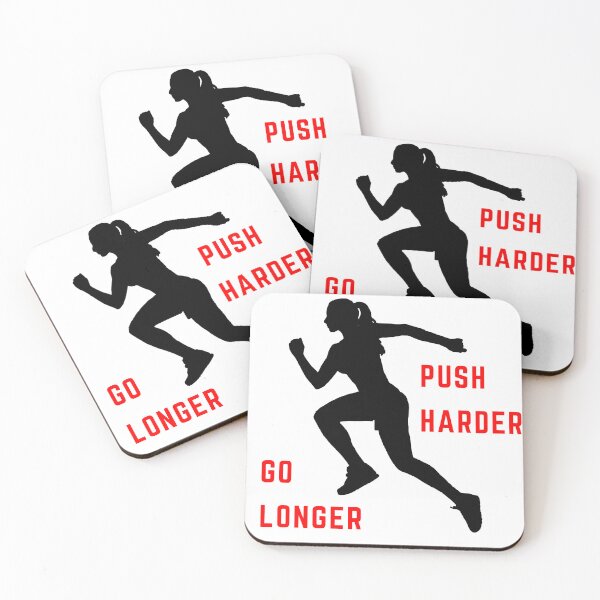 Item preview, Push Harder, Go Longer- Gym Quotes designed and sold by SN-Creations.