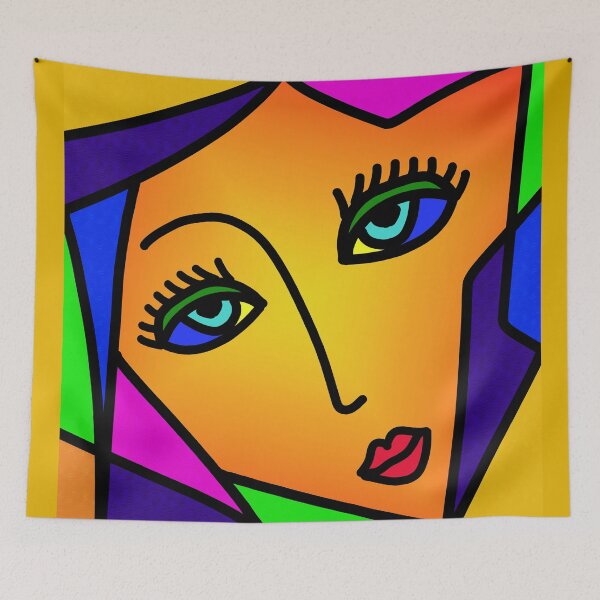 Item preview, Colorful Girl Face designed and sold by M3PicsStudio.