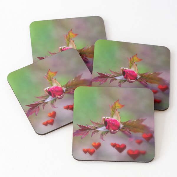 Item preview, rosebud with hearts designed and sold by OskiOnTour.
