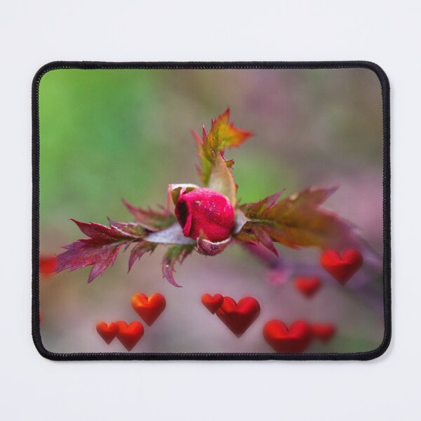 Item preview, rosebud with hearts designed and sold by OskiOnTour.