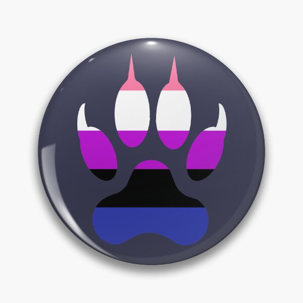 Item preview, Wolf Paw GenderFluid Pride designed and sold by MMwolfdogden.