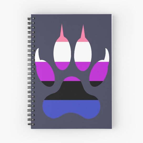 Item preview, Wolf Paw GenderFluid Pride designed and sold by MMwolfdogden.
