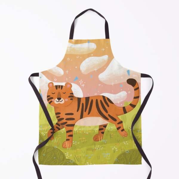 Item preview, Happy Tiger Illustrated Animal Print designed and sold by SleepyLilSloth.