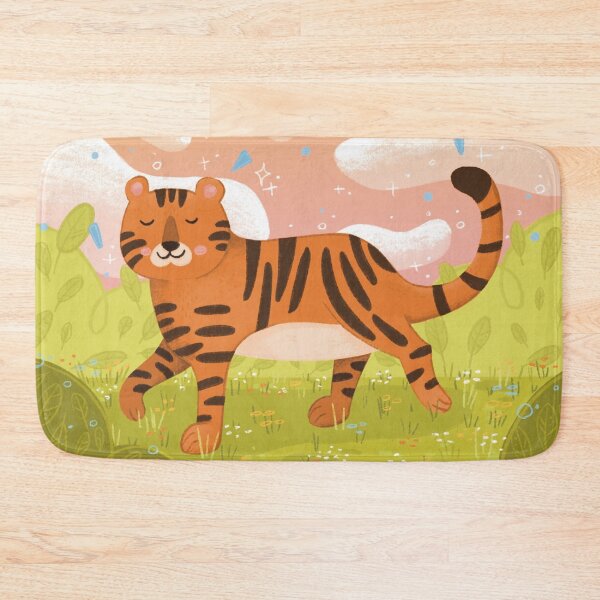 Item preview, Happy Tiger Illustrated Animal Print designed and sold by SleepyLilSloth.