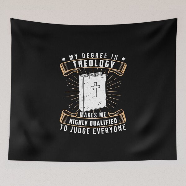 Item preview, My Degree In Theology Funny Theologian Student Pastor designed and sold by StrongShirts.