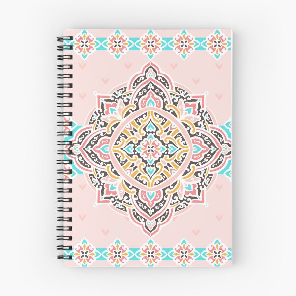 Artikelvorschau, Boho medallions. Blue, pink and brown mandala pattern. Design 300622. entworfen und verkauft von Annartlab.