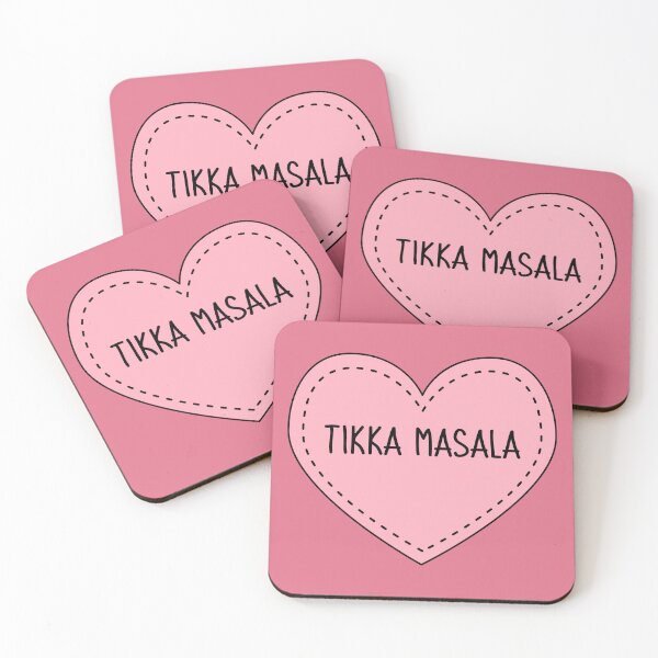 Item preview, Tikka Masala Cute Pink Cottagecore Heart Indian Food designed and sold by cashewdays.