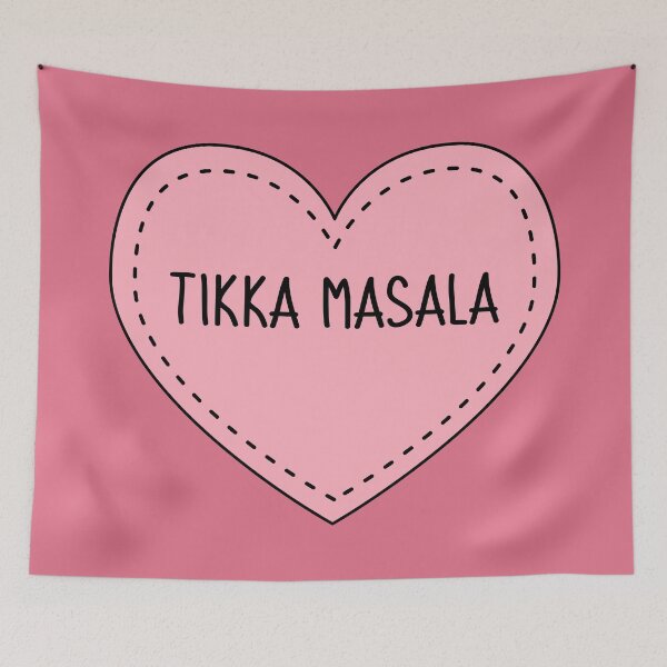 Item preview, Tikka Masala Cute Pink Cottagecore Heart Indian Food designed and sold by cashewdays.