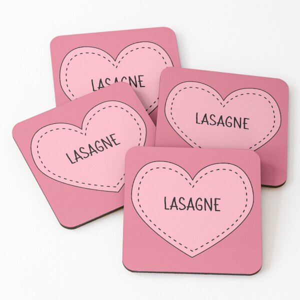 Item preview, Lasagne Cute Pink Cottagecore Heart Italian Food Pasta designed and sold by cashewdays.