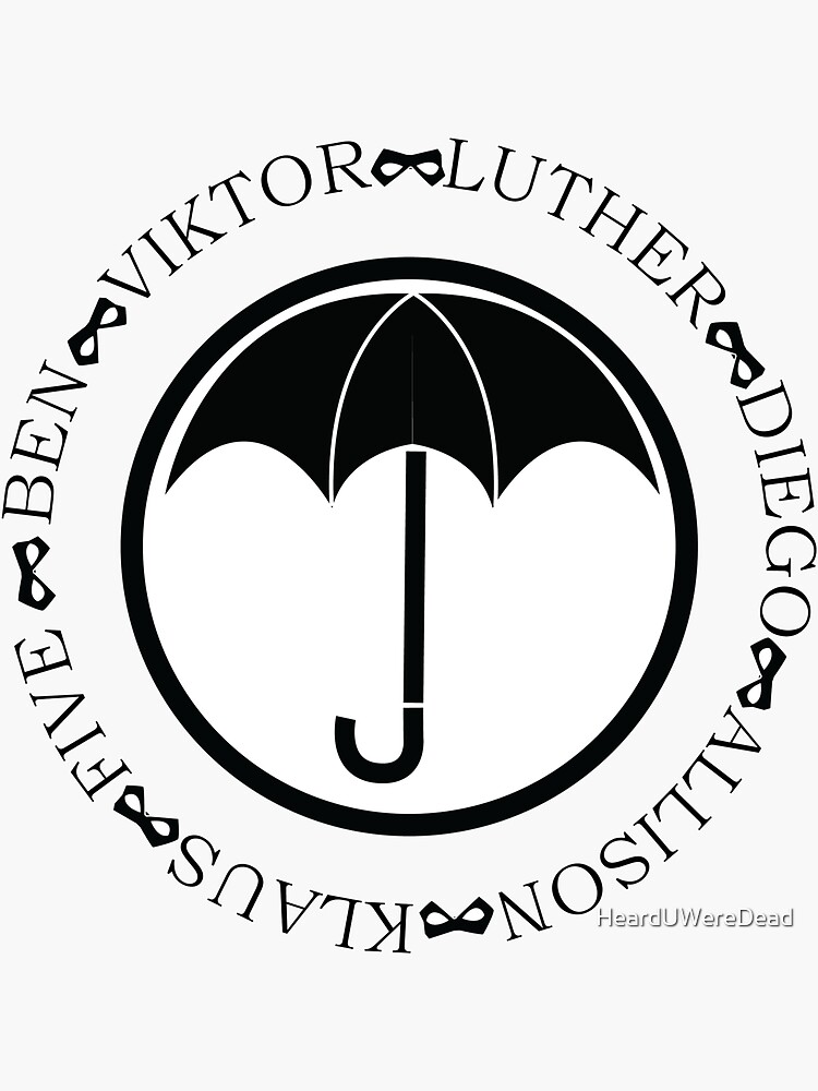 "Umbrella Members Names" Sticker for Sale by HeardUWereDead Redbubble