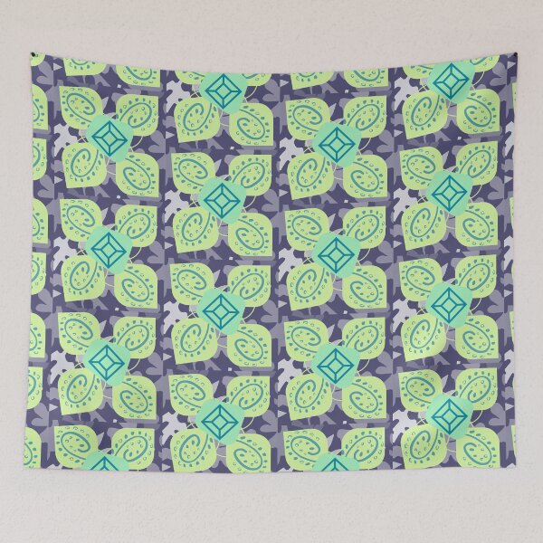 Item preview, greeny floral design designed and sold by time-to-relax.