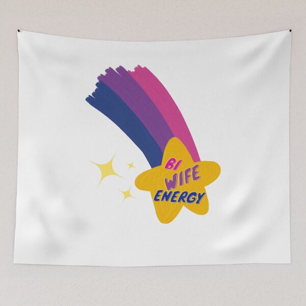 Item preview, Bi wife energy. Girl power, bisexual flag star designed and sold by T-Look.