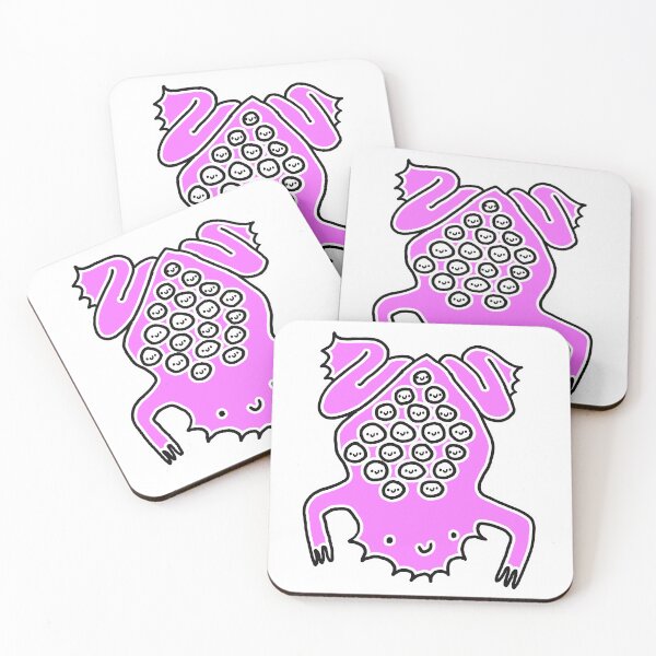 Item preview, happy pipa frog with happy babies designed and sold by spitbone.