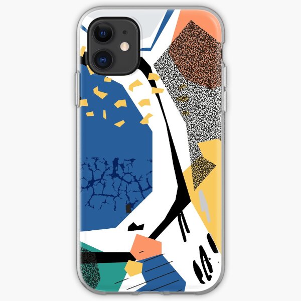 Best Friends // Abstract Pattern Memphis Art iPhone Soft Case