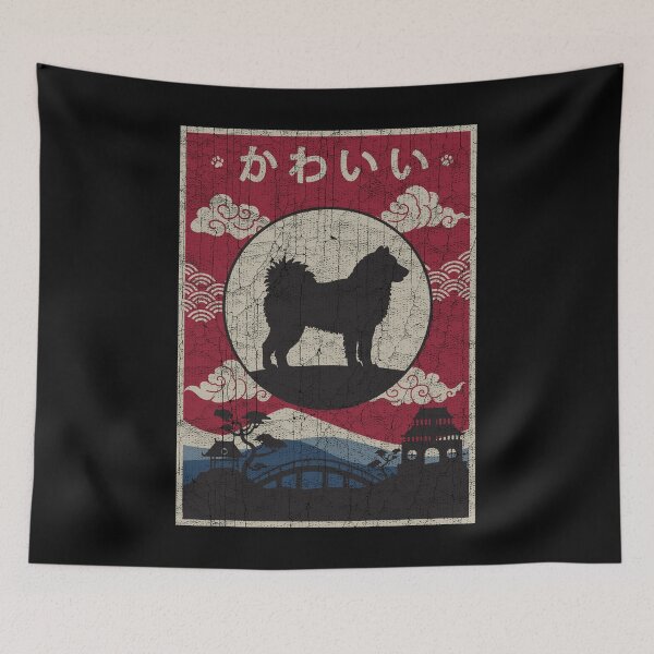 Aperçu de l'œuvre Japanese Alaskan Malamute Kawaii créée et vendue par rafaeltto.