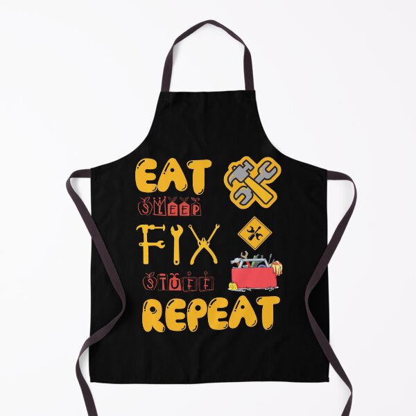 Item preview, eat sleep fix stuff repeat designed and sold by Babytopia.