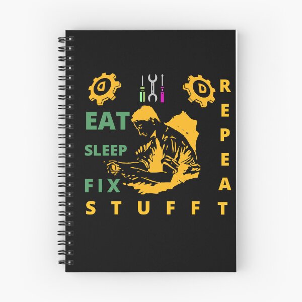 Item preview, eat sleep fix stuff repeat designed and sold by Babytopia.