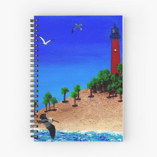 Item preview, Jupiter Lighthouse Acrylic and Sand Seascape Painting designed and sold by Ashley Baldwin.
