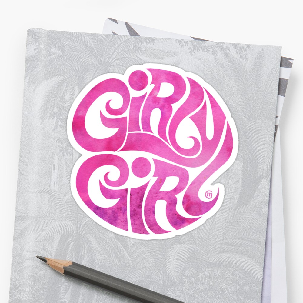  Girly  Girl  Sticker  by Vectorland Redbubble