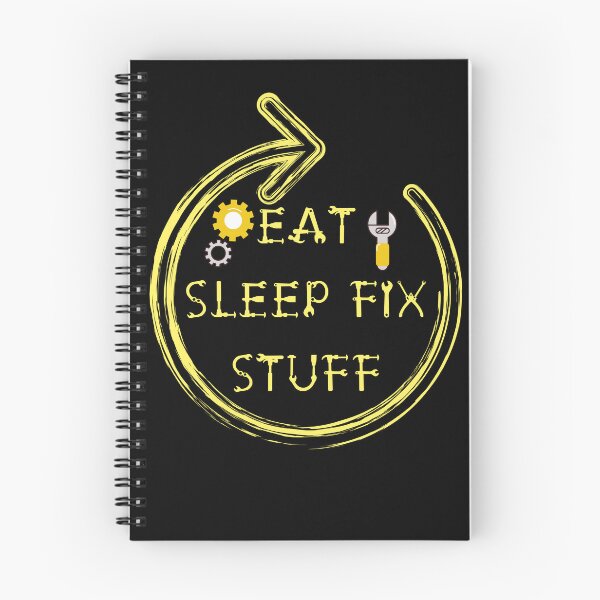 Item preview, eat sleep fix stuff repeat designed and sold by Babytopia.