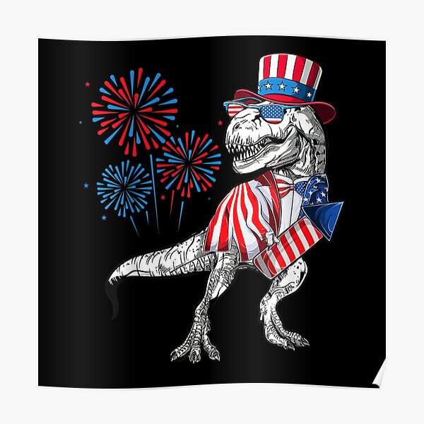 Happy Memorial Day 4Th Of July Dinosaur American Flag Hat Men's