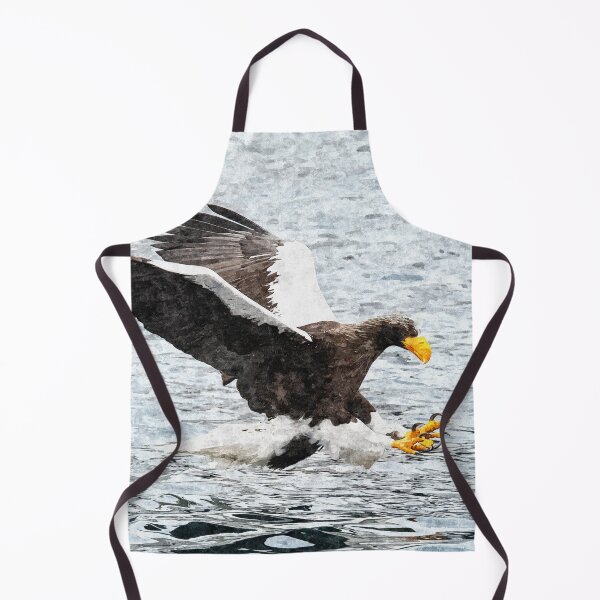 Item preview, Painting of Eagle - Adult Steller's Sea Eagle Fishing designed and sold by SuperMerchMan.