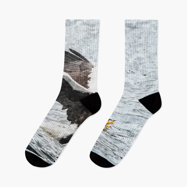 Item preview, Painting of Eagle - Adult Steller's Sea Eagle Fishing designed and sold by SuperMerchMan.