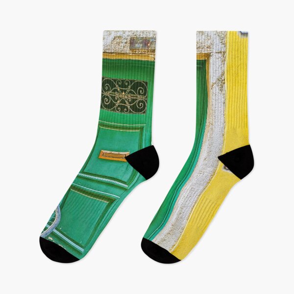 Item preview, Old Green Door and Yellow Wall designed and sold by kallyfactory.