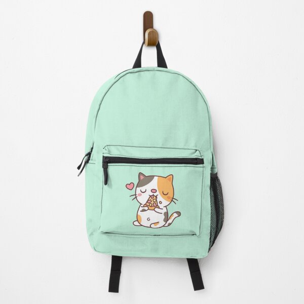 Aperçu de l'œuvre Chat Calico mignon mangeant de la pizza créée et vendue par rustydoodle.