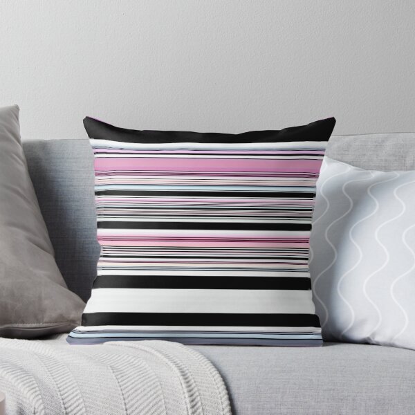 Item preview, Handsome Pink Black White and Gray Stripes  designed and sold by FancyFriendship.