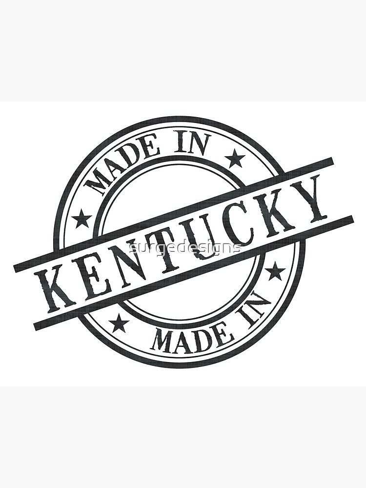 "Made In Kentucky Stamp Style Logo Symbol Black" Poster for Sale by