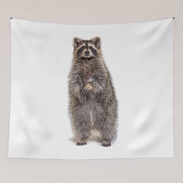 Item preview, Cute Vintage American Raccoon Face, Cute Raccoon Face Oil Paint, Procyon Lotor Raccoon Fine Art, Adorable Fluffy Raccoon Face designed and sold by Trendymotion.
